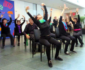 dancers reaching up
